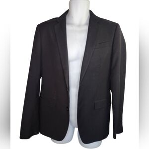 Black Jacket with Orange Accents